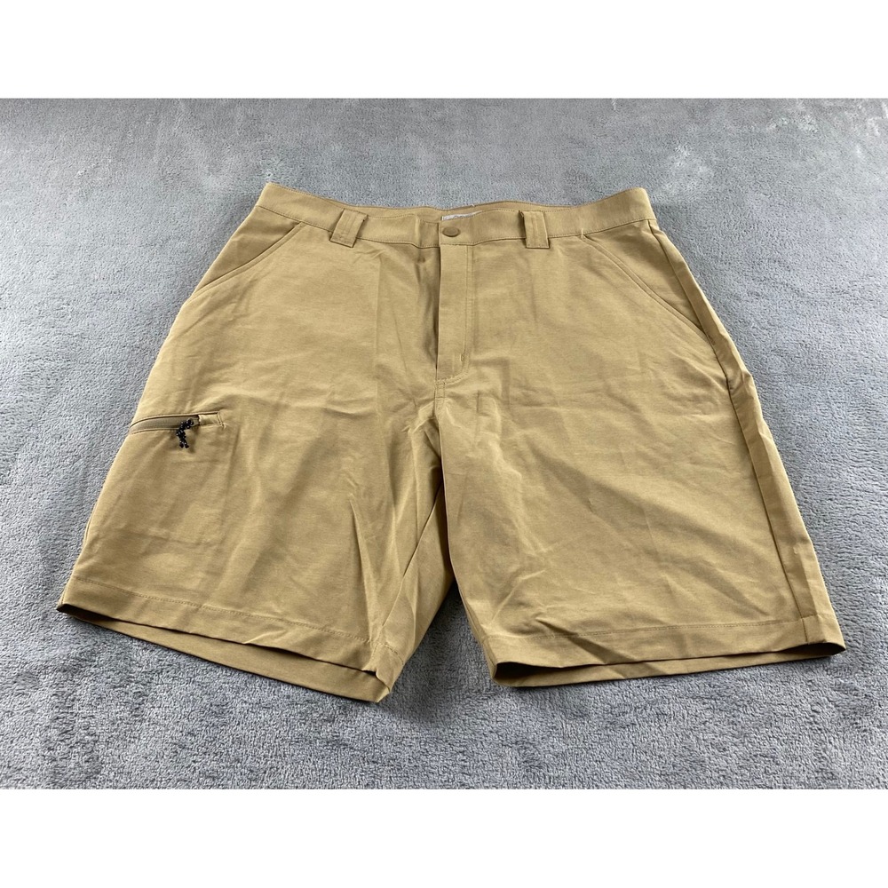 Ocean Coast Mens Performance‎ Shorts Khaki Tan Stretch Utility Hiking Size 36